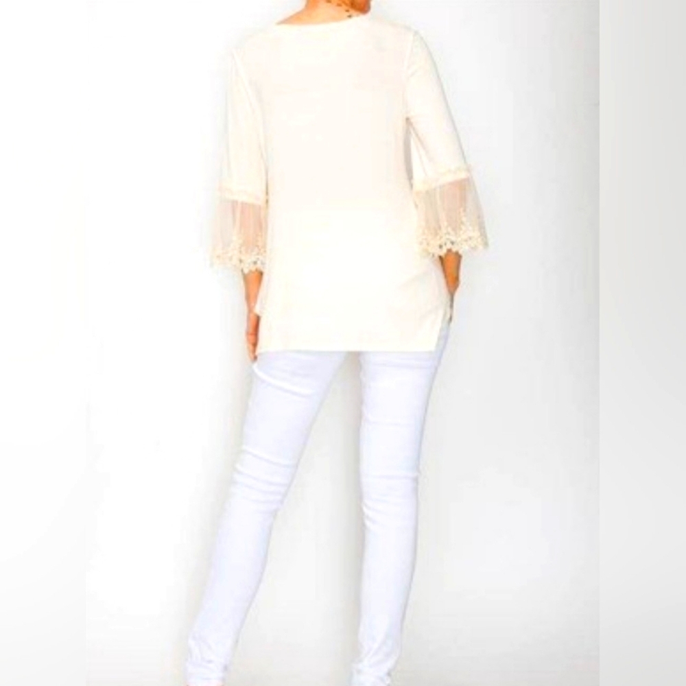 ✨️NWT✨️ ORIGAMI by Vivian - Cream Lace & Crochet - Picture 11 of 15